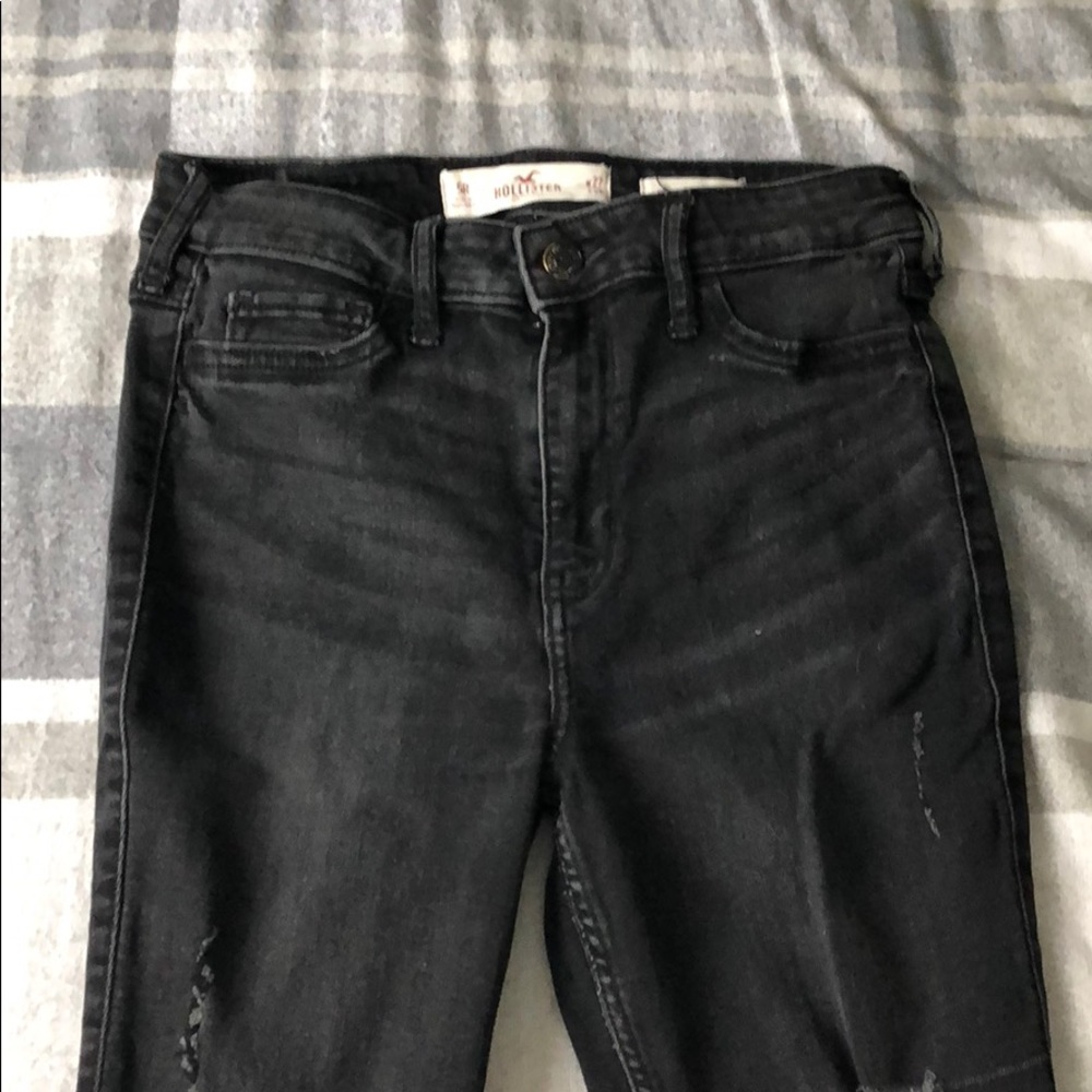 Black Ripped jeans Hollister